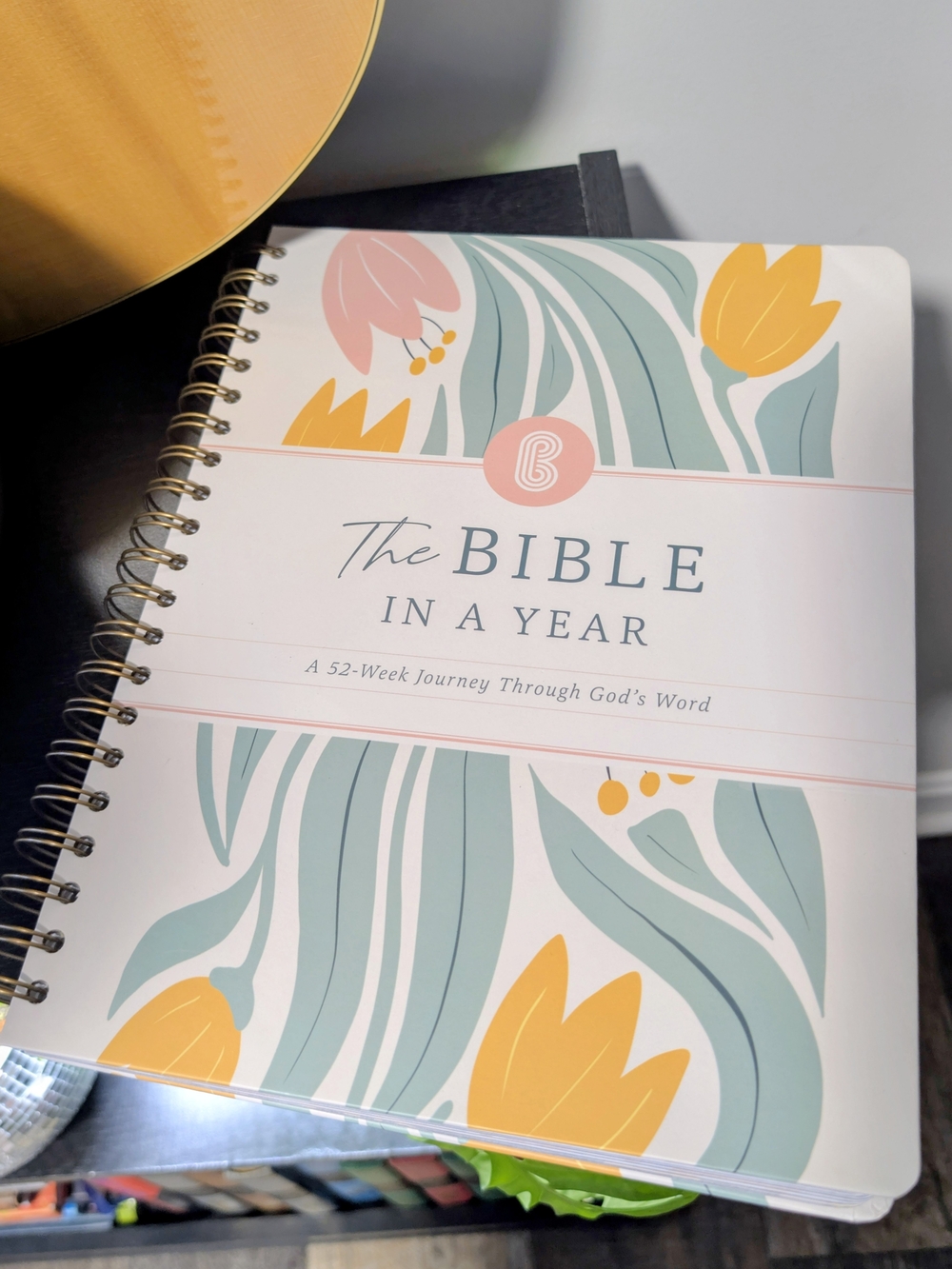 The Bible in a Year Spiral Journal – Pastel Floral